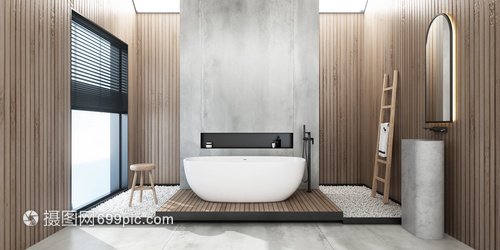 3D木結(jié)構(gòu)衛(wèi)浴場景